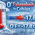 0 degrees fahrenheit to celsius