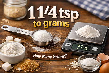 1 1/4 tsp to grams