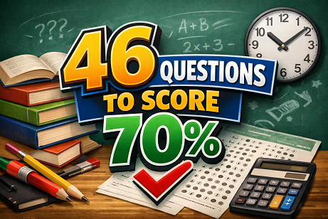 46 questions to make a 70 percent