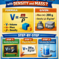 How do you find volume with density and mass