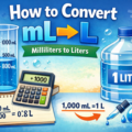How to convert ml to l