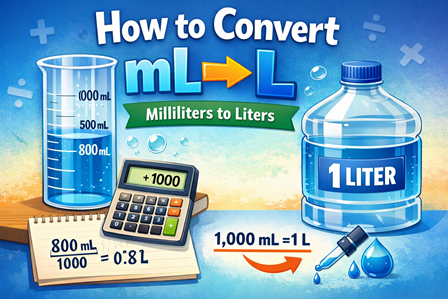 How to convert ml to l