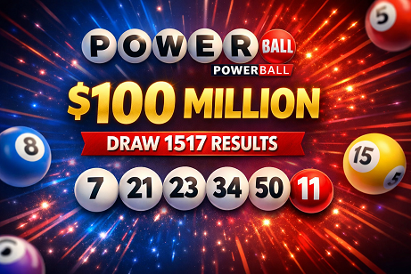 Powerball $100m draw 1517 results